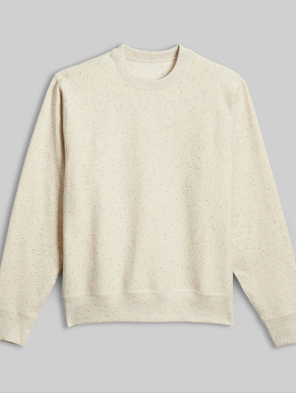 House Of Blanks 4009 RELAXED FIT FLEECE CREWNECK In Natural Speckle